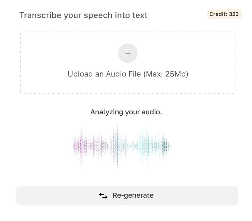 Upload, Analyze, Generate.